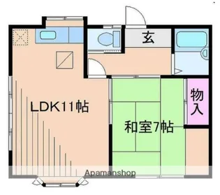 神奈川県横浜市港北区大豆戸町【アパート】の間取り