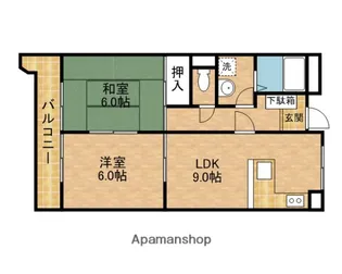 青山コーポA【3階】の間取り