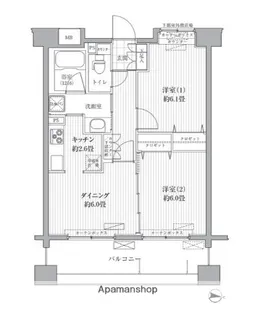 リベルタ港北【5階】の間取り