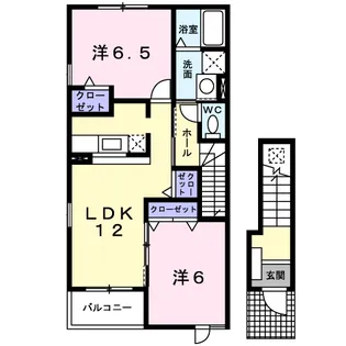 サニーエミA【2階】の間取り