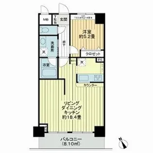 ロワレール横浜本町県庁前【4階】の間取り