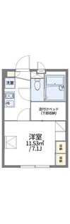 レオパレスリバーフィールド【3階】の間取り