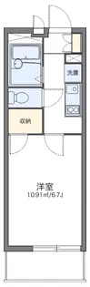 レオパレスベイサイドコート横浜【1階】の間取り