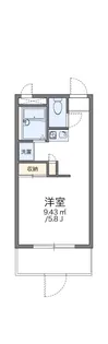 レオパレスコーポテラダ【1階】の間取り