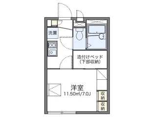 レオパレスルピアス湘南【2階】の間取り