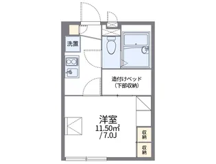 レオパレスサニーコート石垣Ⅱ【2階】の間取り