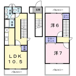 アプリカード広貴B【2階】の間取り