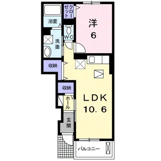 グレース A【1階】の間取り