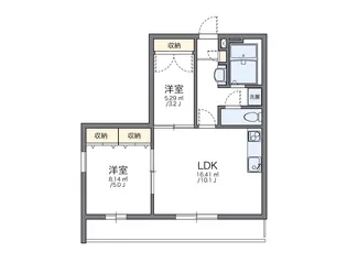 レオパレスはなみずき弐番館【2階】の間取り
