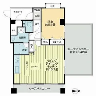 ライオンズマンション元住吉第2【4階】の間取り