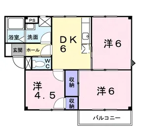 カサグラシアB【2階】の間取り
