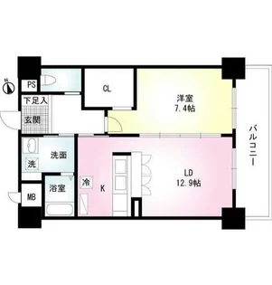 ノース清水【7階】の間取り