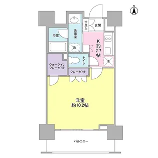 1Kの間取り画像