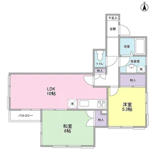 フェリースSEYA BCD棟【2階】の間取り