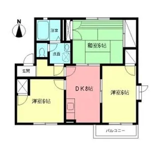 ドミール宮の下B【1階】の間取り