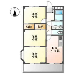 サザンフィールド【3階】の間取り