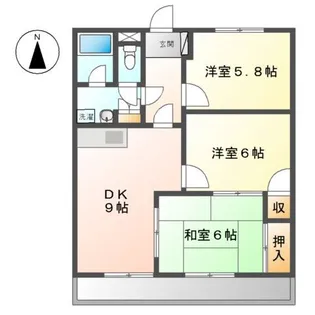 グリーンヒルズ香川【3階】の間取り