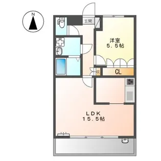 ピースフルネモト【1階】の間取り