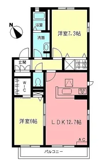 グランディール【1階】の間取り