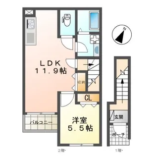 KULA【2階】の間取り