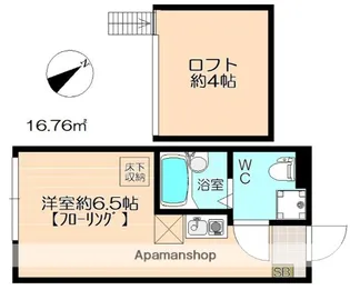 ブレイン花月園前駅【1階】の間取り