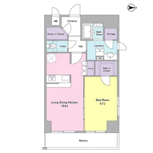 ジニア大森西【5階】の間取り