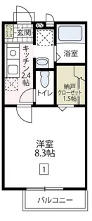 フォンテーヌ【101号室号室】の間取り