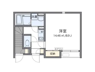 クレイノ向日葵 レジデンス【1階】の間取り