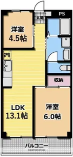 プラザサンアロー港南中央【4階】の間取り