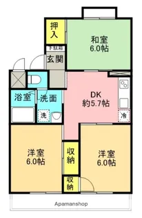 パークサイド清水【2階】の間取り
