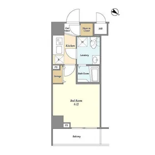 RISING PLACE 川崎二番館【9階】の間取り
