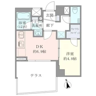 EVERTOW CHOJAMARU【1階】の間取り