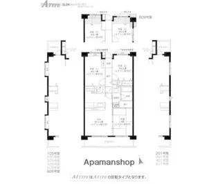 ラ・カージュ横濱【1階】の間取り