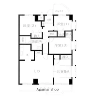 ブリッジ壱番館【6階】の間取り