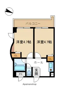 アソシエ横浜【4階】の間取り