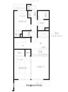 岩澤マンション【1階】の間取り