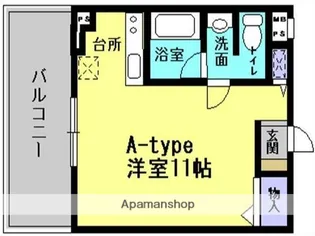 メゾンクレール2【1階】の間取り