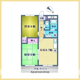 スカイヴィラ綾瀬【2階】の間取り