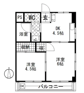 メゾンブランシュ日吉【2階】の間取り