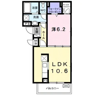 ピースフル ガーデン【2階】の間取り