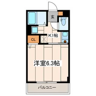 ルミエール久里浜【1階】の間取り