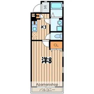 ホーリーウィスタリア【1階】の間取り