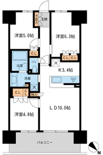 BLESS宮崎台【0514号室】の間取り