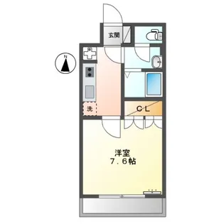 ツインズキクナ(B棟)【2階】の間取り