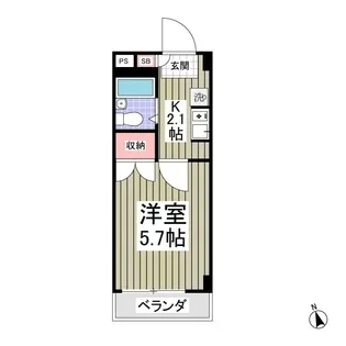 シャトール田口片倉【302号室】の間取り