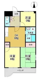ロイヤルフラット野毛山弐番館【601号室】の間取り