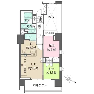 ザ・パークハウス町田フロント【5階】の間取り
