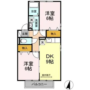 ディアコート名月【2階】の間取り
