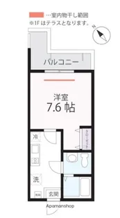 ハーミットクラブハウス弘明寺Ⅱ【1階】の間取り