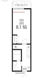ハーミットクラブハウス弘明寺Ⅱ【1階】の間取り